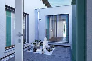 Stilvoller Atrium-Bungalow mit moderner Pultdachkonstruktion. – Mannheim – Vorschaubild 4