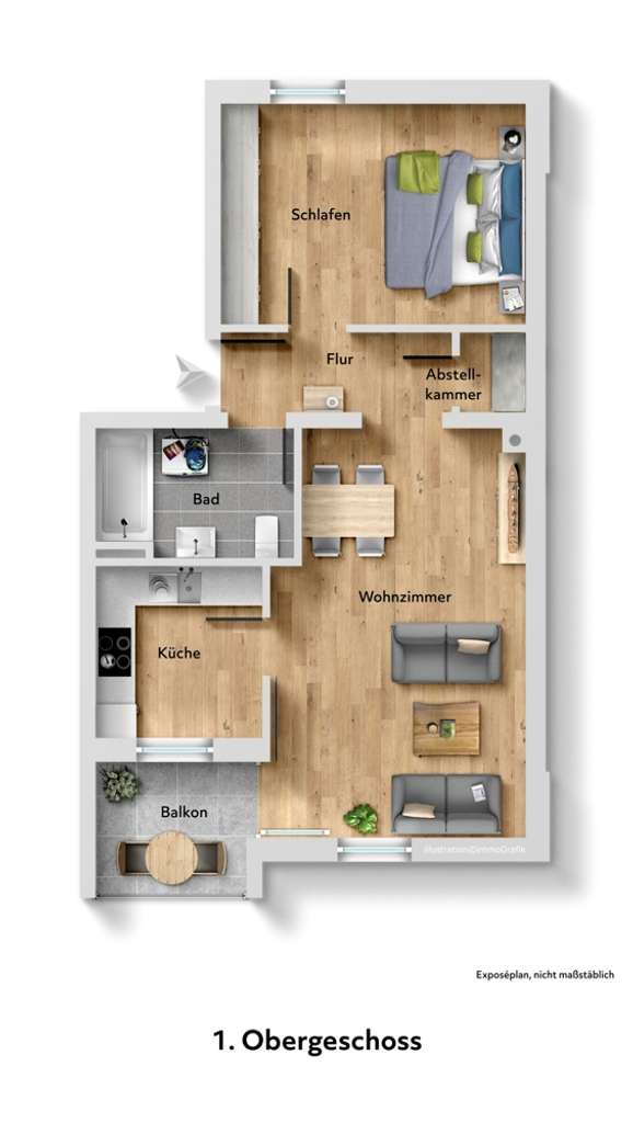 Immobilie in Ergolding - 2-Zimmer-Eigentumswohnung in Ergolding -
Landkreis Landshut - Bild 4