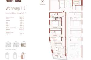 WE Tara 2  /// 4-Zimmer-Wohnung mit großzügigem Balkon (WE 1.3+1.4) – 79104 Herdern-Nord, Freiburg im Breisgau – Vorschaubild 7