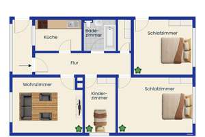 Mehr Raum als erwartet: 3-Zimmer-Erdgeschosswohnung mit besonderem Wohnkomfort in Remscheid – Die vollständige Adresse der Immobilie erhältst du vom Anbieter., 42899 Großhülsberg, Remscheid – Vorschaubild 9