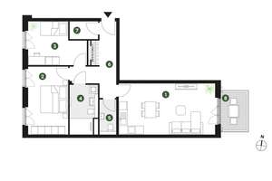 3-Zimmer-Wohnung  mit großzügigem Grundriss und Balkon in modernem Quartier – 40235 Flingern Nord, Düsseldorf – Vorschaubild 9