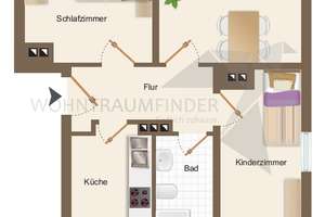 ++ EBK inklusive ++ Moderne 3-Raum-Wohnung mit Balkon und Tageslichtbad – Fabriciusstraße 8, 9126 Bernsdorf, Chemnitz – Vorschaubild 2