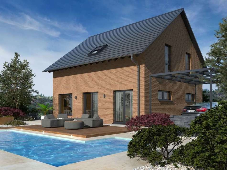 Ansicht Garten Klinker