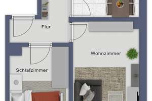 Komplett renovierte 2 Zimmer-Wohnung - ruhige Lage – Dorfgärtenstraße 17, 68199 Neckarau, Mannheim – Vorschaubild 6