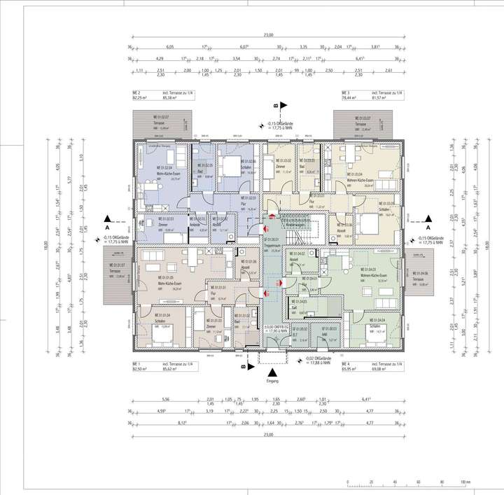 Planung Erdgeschoss Grundriss