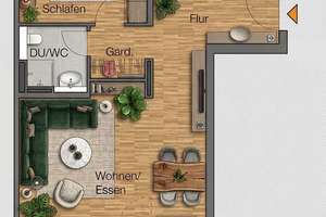 TOP-2-ZIMMER-DACHGESCHOSSWOHNUNG MIT GROSSER DACHTERRASSE – Am Wildpark 4, 40629 Ludenberg, Düsseldorf – Vorschaubild 8