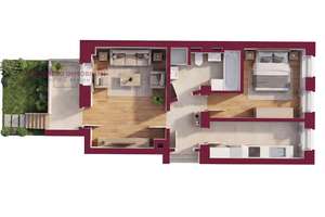 Möblierte 2-Raumwohnung mit Balkon und eigenem Garten in Leipzig-Mockau-Süd – 4357 Mockau-Süd, Leipzig – Vorschaubild 2