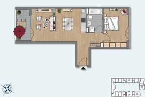 Geräumige 2-Zimmerwohnung mit Einbauküche und Loggia – Hedwig-Porschütz-Str. 30, 10557 Berlin – Vorschaubild 9