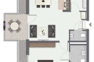 Moderne 2-Zimmer-Wohnung im Erstbezug – Die vollständige Adresse der Immobilie erhältst du vom Anbieter., 49090 Atter, Osnabrück – Vorschaubild 3