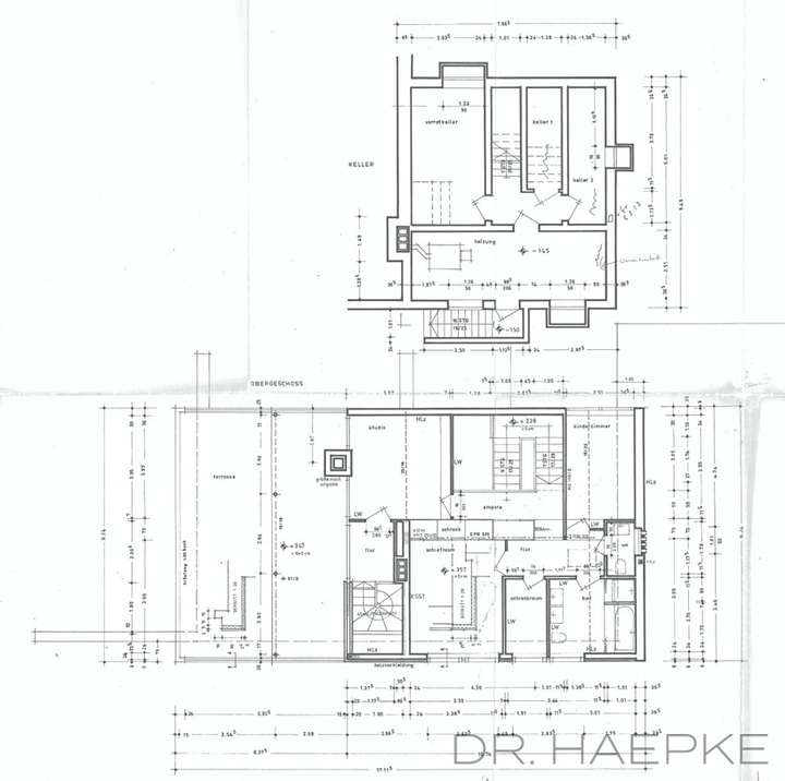 Grundriss OG und Keller