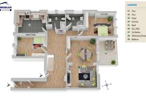 Ihr privates Reich auf zwei Ebenen: Großzügige Maisonettewohnung mit Gartenoase und Partyhütte – Die vollständige Adresse der Immobilie erhältst du vom Anbieter., 49124 Georgsmarienhütte – Vorschaubild 21