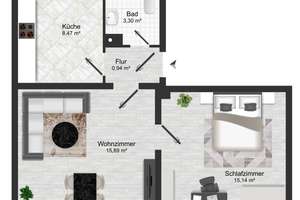 Optimal geschnittene 2-Zimmer-Wohnung in begehrter, ruhiger Wohnlage! – Die vollständige Adresse der Immobilie erhältst du vom Anbieter., 68163 Lindenhof, Mannheim – Vorschaubild 9