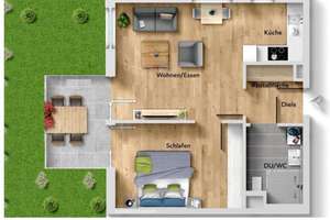 Sorgenfreies Wohnen! Attraktive 2,5 Zimmer-Wohnung mit sonniger Terrasse! – Die vollständige Adresse der Immobilie erhältst du vom Anbieter., 70469 Bahnhof Feuerbach, Stuttgart – Vorschaubild 2