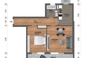 Schöne 2-Zimmer-Wohnung mit Balkon und TG-Stellplatz in KA  Südweststadt sucht langfristigen Mieter – Kriegsstraße 121, 76135 Südweststadt, Karlsruhe – Vorschaubild 8