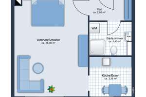 Kompakt. Modern. Clever geschnitten – 1-Zimmer-Apartment in Sendling-Westpark – Die vollständige Adresse der Immobilie erhältst du vom Anbieter., 81369 Mittersendling, München – Vorschaubild 8