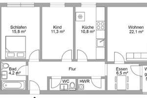 Zuhause mit 3,5 Zimmern und Balkon in Salzgitter – Brotweg 10, 38239 Thiede, Salzgitter – Vorschaubild 2