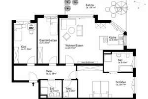 AIGNER - Moderne, lichtdurchflutete 4-Zimmer-Wohnung in Solln – Die vollständige Adresse der Immobilie erhältst du vom Anbieter., 81479 Solln, München – Vorschaubild 10