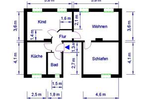 Große 3-Raumwohnung im schönen Nordwest, ab August 2026 zu mieten – Ostrowskistr. 87, 39128 Nordwest, Magdeburg – Vorschaubild 3