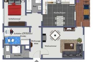 Erdgeschoss | 3 Zimmer | Essküche | Balkon | eigene Heizung