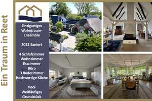 Ihr exklusiver Wohntraum! Ein reetgedecktes Ensemble zum Leben und z.B. Arbeiten unter einem Dach! – Edschenburger Weg 5, 26935 Wesermarsch (Kreis) – Vorschaubild 1