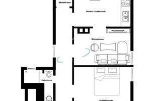 Kernsanierte, voll ausgestattete & voll möblierte 2-Zimmer-Dachgeschosswohnung – Die vollständige Adresse der Immobilie erhältst du vom Anbieter., 70372 Kurpark, Stuttgart – Vorschaubild 5
