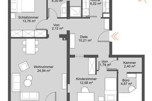 Familienwohnung mit Südwest-Balkon in ruhiger Lage – Die vollständige Adresse der Immobilie erhältst du vom Anbieter., 80992 Alt-Moosach, München – Vorschaubild 22