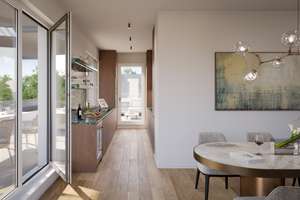 PENTHOUSE DER EXTRAKLASSE MIT PRIVATLIFT,  DACHTERRASSE MIT PERGOLA,  KAMIN- & KLIMAVORBEREITUNG – Reisachstraße 9, 81545 Harlaching, München – Vorschaubild 2