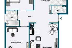 Exklusives 3,5-Zi.-Maisonette-Loft mit Dachstudio, Kamin & Whirlpool Wellnessbad – 44329 Hostedde, Dortmund – Vorschaubild 20