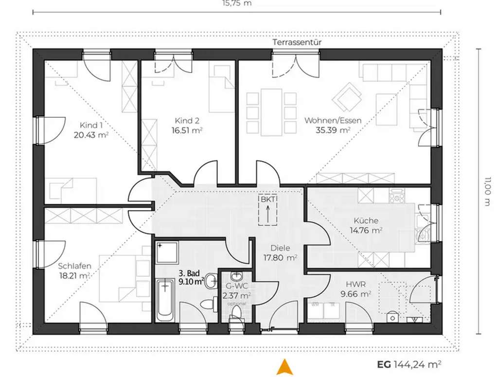Immobilie in Dänischenhagen - Feldrandlage trifft Ostseenähe - barrierefreies Wohnen in Scharnhagen - Bild 4