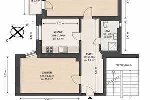 BEZUGSFREIER ALTBAU IM SAMARITERKIEZ | BALKON | DIELEN | 3,20 M DECKENHÖHE | 2 MIN. ZUR U-/S-BAHN – Die vollständige Adresse der Immobilie erhältst du vom Anbieter., 10247 Friedrichshain, Berlin – Vorschaubild 2
