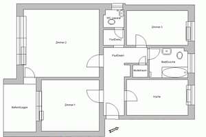 Wohnung in ruhiger Lage mit Tageslichtbad und Balkon – Westring 27A, 46242 Stadtmitte, Bottrop – Vorschaubild 12
