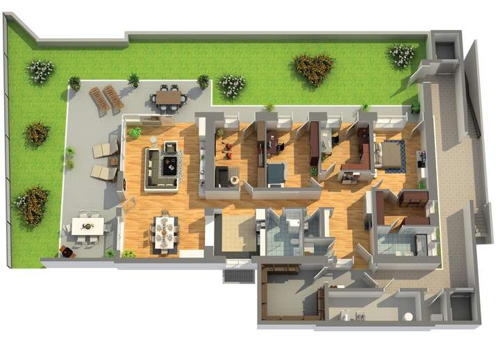 Grundriss EG Gartenwohnung