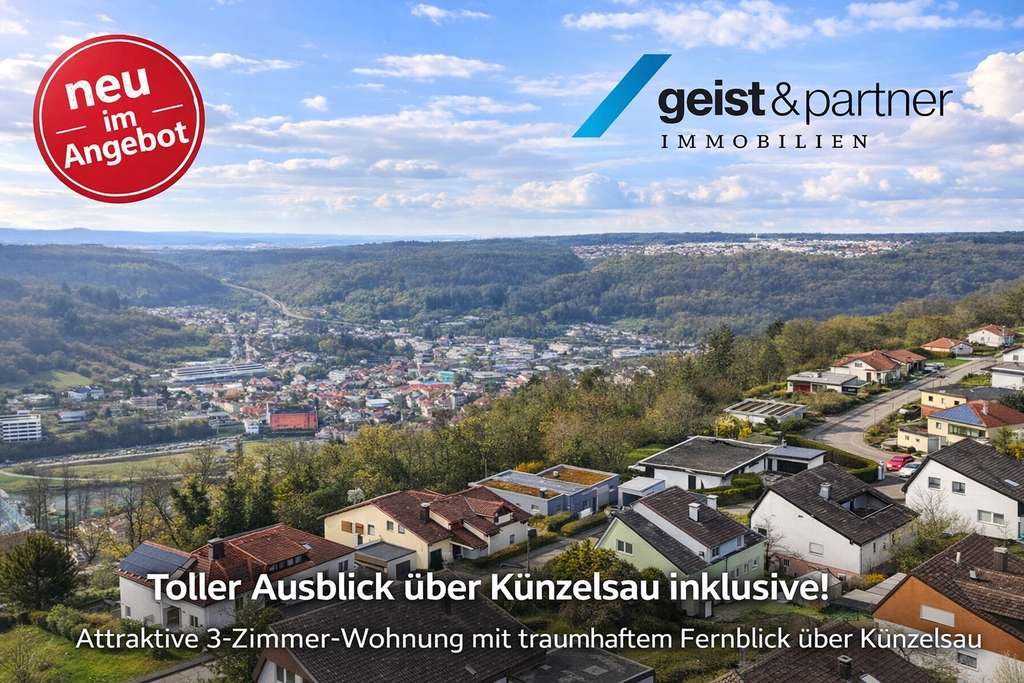Immobilie in Künzelsau - Toller Ausblick über Künzelsau inklusive! Schöne 3 Zimmer-Wohnung in Künzelsau zu verkaufen. - Bild 0