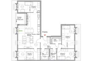 Großzügige 5-Zimmer-Wohnung für gehobene Wohnansprüche – Schwedische Allee 21-41, 14476 Fahrland, Potsdam – Vorschaubild 2