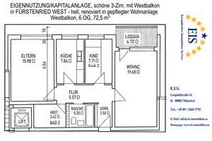 EIGENNUTZUNG/KAPITALANLAGE, 3-Zim. , Westbalkon - in FÜRSTENRIED WEST – hell, renoviert – Engadinerstr. 00, 81475 Fürstenried-West, München – Vorschaubild 15
