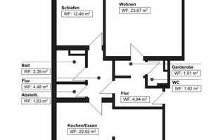 Helle 2,5-Zimmer-Wohnung mit Balkon & Hochparterre in Top-Lage von Karlsruhe-Durlach – 76227 Durlach, Karlsruhe – Vorschaubild 2