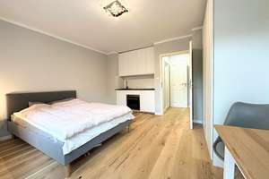 Kernsanierte Wohnung im Herzen der Maxvorstadt: Möbliertes 1-Zimmer-Studio mit Balkon & Einbauküche