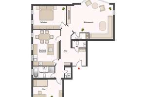 Großzügige 3-Raum-Wohnung mit 135 m² in zentraler Lage von Bautzen mit Stellplatz – Die vollständige Adresse der Immobilie erhältst du vom Anbieter., 2625 Bautzen – Vorschaubild 2