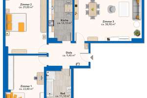 „Lieblingslage Adolfsallee“ – Vermietetes 3 Zimmer-Altbaujuwel in sehr begehrter Innenstadtlage – Die vollständige Adresse der Immobilie erhältst du vom Anbieter., 65185 Mitte, Wiesbaden – Vorschaubild 12