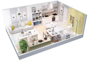  *Provisionsfrei* Parkettboden+Domblick! + sep. Pantry  zentrale  Innenstadtlage Hansaring/Mediapark – Die vollständige Adresse der Immobilie erhältst du vom Anbieter., 50670 Neustadt/Nord, Köln – Vorschaubild 2