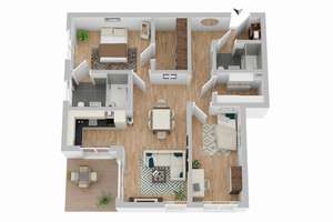 Wohnquartier "Am Handorfer Markt": Zukunftsweisend wohnen mit Energieklasse A+ - WE3 – 48157 Handorf, Münster – Vorschaubild 3