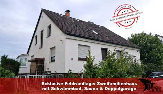 Bild von Exklusive Feldrandlage: Zweifamilienhaus mit Schwimmbad, Sauna & Doppelgarage