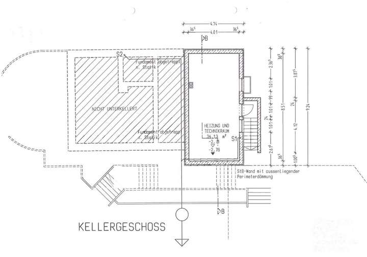 Grundriss Keller