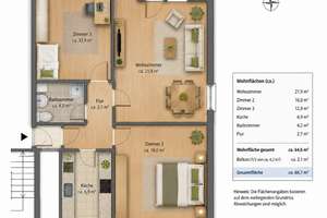 Bezugsfreie 3-Zimmer-Eigentumswohnung mit Balkon und eigener Garage in begehrter Lage – Osterstraße 71, 28199 Alte Neustadt, Bremen – Vorschaubild 3