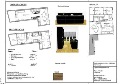 Exklusives möbliertes 93m2 Stadthaus in der Altstadt Ingolstadts - ATELIERHAUS
