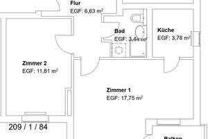 2-Zimmer-Wohnung mit Balkon für Senioren! – Hinter dem Fasanenhof 1 H, 34125 Fasanenhof, Kassel – Vorschaubild 2