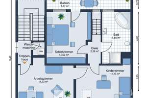 Lichtdurchflutete Maisonettewohnung mit Balkon im beliebten Uerdingen – Die vollständige Adresse der Immobilie erhältst du vom Anbieter., 47829 Uerdingen, Krefeld – Vorschaubild 19