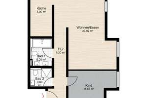 Wohnen mit Wohlfühlfaktor – gepflegte 3-Zimmer-Wohnung in kleinem Mehrfamilienhaus – 68163 Neuostheim/Neuhermsheim, Mannheim – Vorschaubild 22