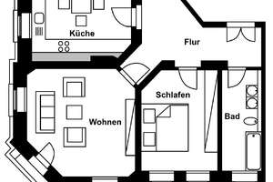 Löbtau - bezugsfreie, wertige 2-Zimmer-Wohnung mit frz. Balkon und Fußbodenheizung – Bünaustr. 35, 1159 Löbtau-Süd, Dresden – Vorschaubild 2