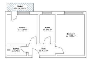 Top-Lage Univiertel: 2-Zimmer-Wohnung mit Entwicklungspotenzial – Die vollständige Adresse der Immobilie erhältst du vom Anbieter., 20146 Rotherbaum, Hamburg – Vorschaubild 9